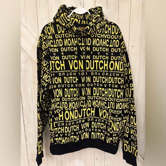 Von Dutch Black and Yellow Hoodie - Picture 1 of 5